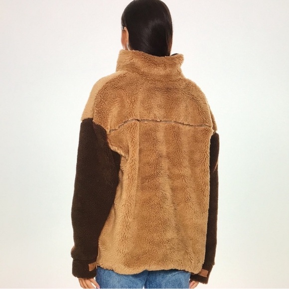 revolve LPA teddy / shell pullover size s NWOT chocolate brown - Picture 2 of 6